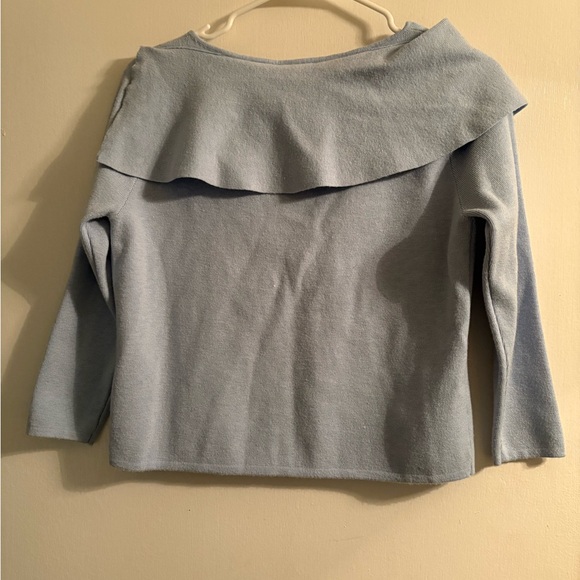 NWT Vila Milano Blue Top with Bow - Picture 6 of 7